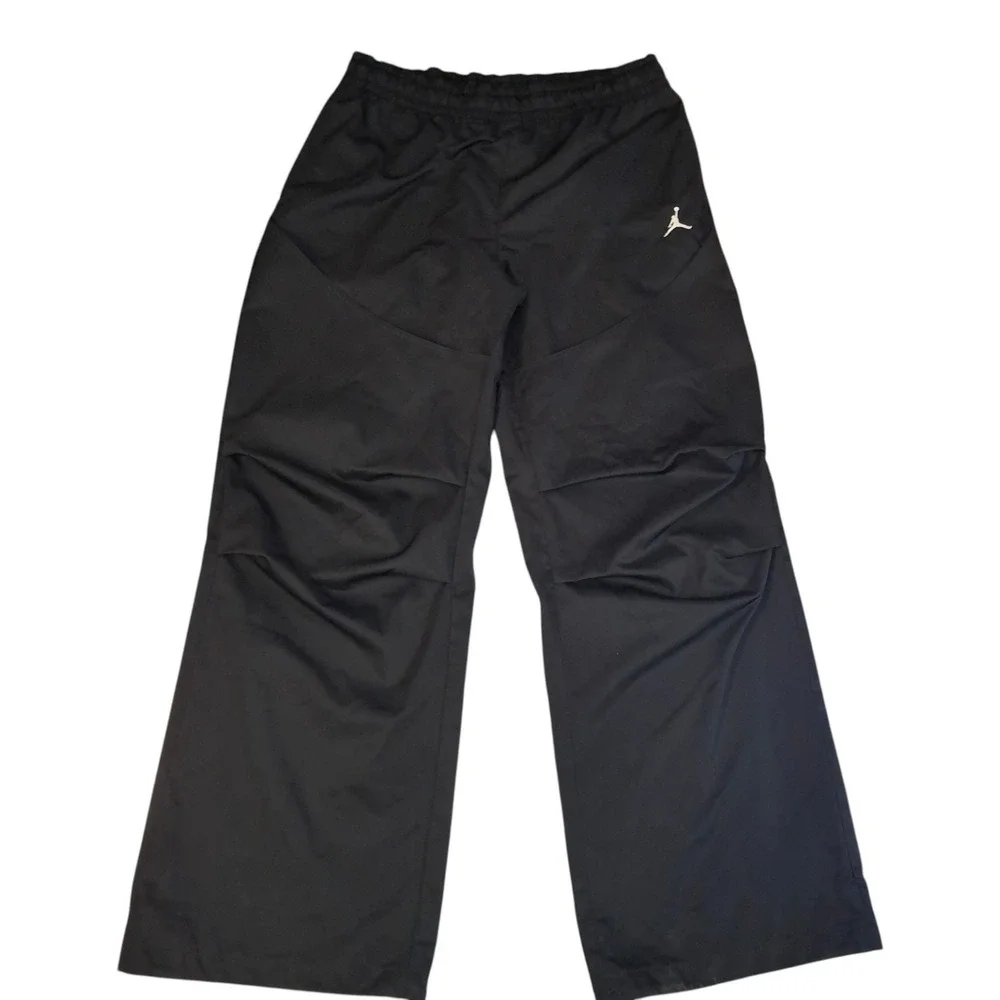 Jordan Brooklyn Wide Leg Pants Womens Medium Black Jumpman HF9465-010